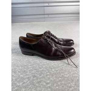 Paul Evans Oxford Dress Shoes Mens Size 7.5 Dark Brown Leather Wholecut Lace Up